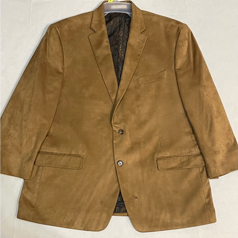 Lauren Ralph Lauren LRL Brown Blazer Sport Coat Paisley Lining Men’s Size 46R